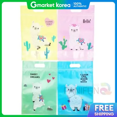 50 Cute Alpaca Handle Gift Zipper Bags
