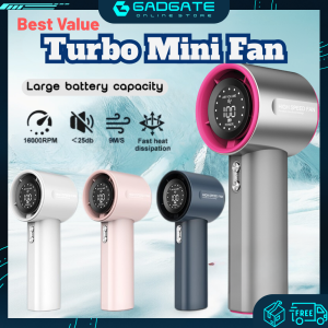 Portable Super High Speed Adjustable Power Turbo Fan 9m/s Wind Speed Mini Handheld Mobile Rechargeable Fan For Outdoor Camping Office
