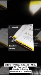 Baterai HP OPPO A3s A5s A7 Baterai A12 A11K A31 2020 | Realme 2 - C1 Blp673 BLP 673 Batre BLP693 BLP 693 BLP817 BLP 817
