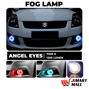 2PCS LED FOG LAMP Angel Eyes Halo Ring Sport Light Ring Lens Spotlight Headlamp DRL Daytime Running Angle Lampu Kereta 汽车日间行车灯天使眼