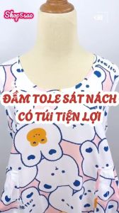 [SALE] [HCM] Váy lanh - Đầm ngủ mặc nhà tole lanh SHOP5SAO có túi (50-70kg)
