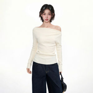 KBVVR | Off Shoulder Slim Fitting Knit Sweater