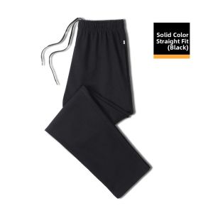 Loose Fit Mens Knitted Cotton Sport Pants Thin Straight Leg Casual Trousers Spring Autumn plus Size Male Sweatpants