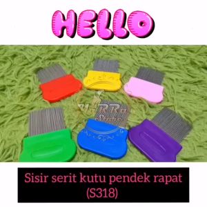 Sisir Kutu Rambut Logam Perawatan Rambut Serit Logam Kutu Dan Ketombe Gagang Panjang MX1046 YARRA