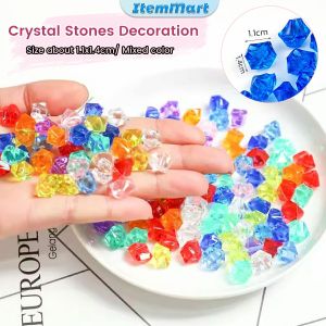 ItemMart Crystal Acrylic Stones 1.4 x 1.1cm Vase Plant Fish Tank Vase Ornaments Wedding Party Decoration