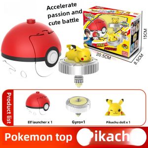 Pokemon Toy Figure Pikachu Flying Saucer Battle Children Boys Plaything Collectible Doll Plastic Material from Mainland China
