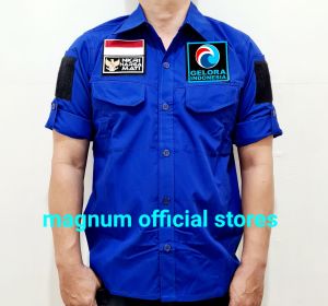 Kemeja GELORA GELOMBANG RAKYAT Tactical PDL S - 5XL Free Bonus 3 Emblem Patch Prepet Perekat Velkro Army