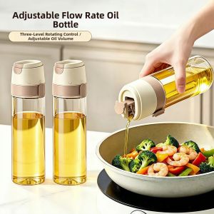 HALEXIONG | Adjustable Flow No Drip Oil Vinegar Dispenser