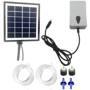 [Vodool Brand Center] 6V 2W Aquarium Oxygen Aerator Solar Oxygen Pump Battery Powered Air Pump Solar Oxygenator for Garden Fish Tank Outdoor Pool Pond