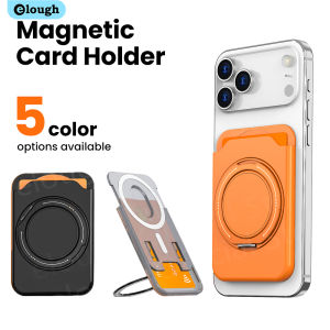 elough | 360 Rotating Ring Phone Stand Magnetic Phone Holder Built-in Card For iPhone 17 Pro Max Samsung Xiaomi Suitable Wallet Case