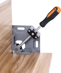Aluminum Alloy Wood Working Jigs Photo Frame 90 Degrees Angle Clamp Single Handle Adjustable Swing Jaw for Welding Woodworking