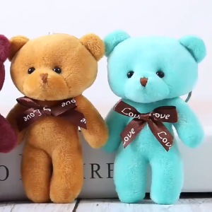 FAMILY`S CHOICE Cartoon Bear Plush Teddy Bear Small Pendant Bear Toy Bag Pendant Desktop Decoration