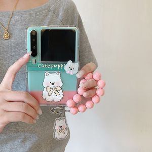 Korean Style Huawei Pura X Phone Case Foldable Screen Womens Full Protection Anti-Fall Rotating Cute Cartoon Chain Design
