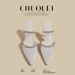 CHUOLEI | New Spring Design Heeled Buckled Flats White