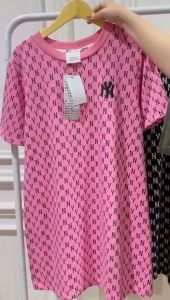 Monogram T-Shirt Dress by MLB - Dress Kaos Wanita