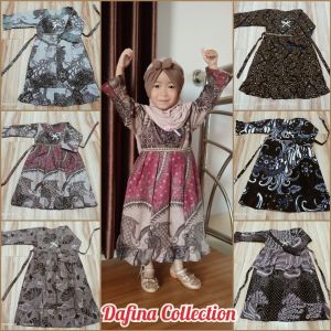 GAMIS BATIK Anak Perempuan Usia 2-5 Tahun Baju Muslim Anak Perempuan