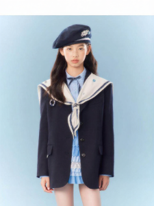 LOVESASAKIDS | Lovely Metal Emblem Oversized Shouldered Suit Jacket