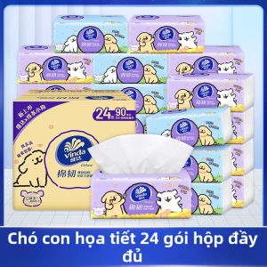 Vinda | Gói Lớn Giấy Vệ Sinh Tiết Kiệm Chi Phí Có Hình Thú Cưng