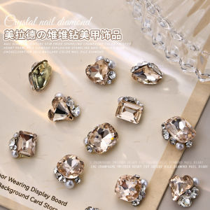 Schwarzkopf Crystal Nail Art Decorations: Lightweight & Bling Bling Diamond Studded Light Luxury Fashionable Square Nail Accessories