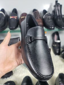 GIÀY LƯỜI DA NAM CÔNG SỞ  CHẤT LIỆU DA BÒ KHÂU