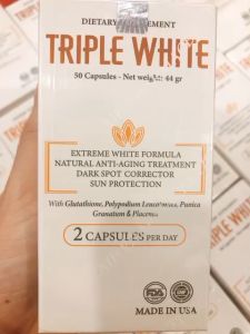 Viên Uống Triple White - Viên Uống Trắng Da Chống Nắng Giảm Thâm Nám (Hộp 50 Viên)