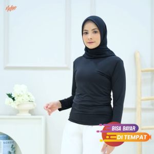 Manset Lengan Panjang Nafisa Kasuna - Atasan Manset Dalaman Baju Lengan Panjang Leher Model Turtleneck