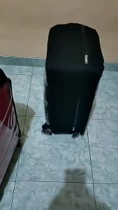 Sarung Koper / Luggage Cover Koper /  Pelindung Koper Model Kombinasi Plastik Mika PVC + kain Scuba