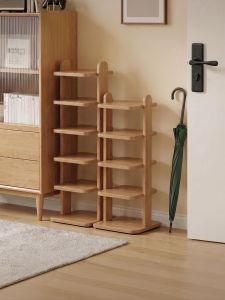 ZHUSHANXIA | Solid Wood Small Space Saving Entryway Shelving Unit