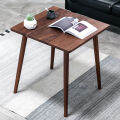 Scandinavian Log Small Square Table Black Walnut Pine Small Apartment Dining Table Simple Bar Conference Table Computer Desk Desk. 