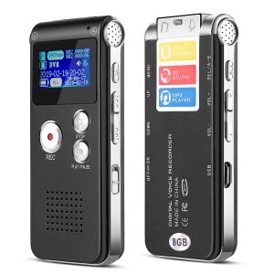8GB MP3 Digital Dictaphone Audio Recorder LCD Screen 140 Hours Record Time Mini Dictaphone USB Connecting MP3 Player USB Pen Recording Spy Secret Voice for Meeting Interview