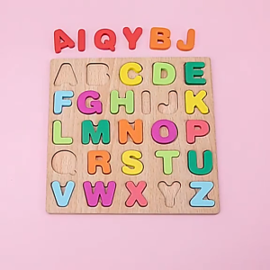 Kids Wooden Toys 3d Alphabet Shapes Puzzle Children Capital Letter Learning toys Toddler Puzzle