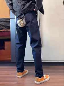 Trendy Youth Outdoor Climbing Pants Mens Spring Soft Shell Tight Fit Cargo Trousers Three-Proof Workwear Long Pants