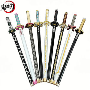 Bandai | 17 Styles Japan Anime Demon Slayer Model Gel Pen 0.5mm Black Refill Cosplay Prop Kid Student Gift SlayerWeapon Sword