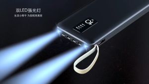 V-POWER VP-P027 10000mAh Universal Power Bank with LED Display and 4 Built-in Cables Fast Charge & Quick Transfer