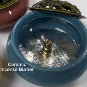 SI Ceramic (Color) Incense Burner Use For Smudging stick resins Cone Incense Coil Incense and stick Incense