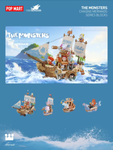 POP MART THE MONSTERS Chasing Mermaids Series Blocks-The Mermaid Labubu