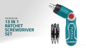Bộ tua vít gấp 13 chi tiết Total TACSD30136