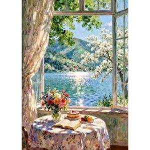 Seaside Paint By Numbers Frameless Paint Kit for Beginner Scenery Classic Painting Decor Artwork
