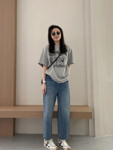 YUFUQING | American Retro Print Short Sleeve Round Neck T-Shirt Women Summer New Loose Slimming Lazy Style Casual Top Comfortable Fit