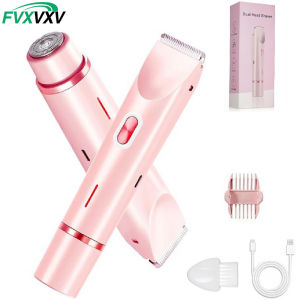1PCS Womens Bikini Trimmer Electric Shaver Dual Head Electric Razor Two-in-One Womens Body Shaver and Ipx67 Waterproof Wet