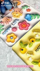 RS Keset Kaki Diatomite Persegi Motif Gambar 3D Karpet Lantai Kamar Mandi Super Lembut Doormat Anti Slip Kain Lap Kaki Kamar Tidur Dapur Anti Licin