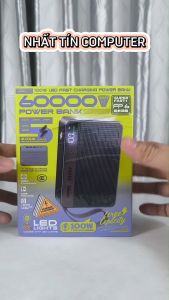 Pin dự phòng Remax FP-6 60000mAh TypeC In/Out 100W và USB-A Out 22.5W - sạc được Laptop/Mac (đen hoặc Xanh) - Nhất Tín Computer