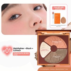 Lucenbase | Highlight Contour Palette with Blush and Shadow