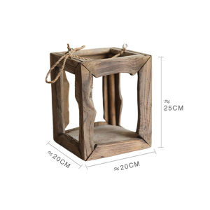Vintage Weathered Wood Candle Holder
