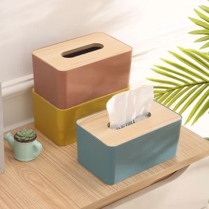 TaffHOME Kotak Tisu Kayu Tissue Box dengan Holder Smartphone - ZJ008 X SNAP