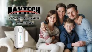 DayTech Freezer Door Alarm 3/15/30/60 Seconds Adjustable Delay Refrigerator Alarms Wireless Window Door Opening Sensor Loud 90dB
