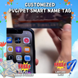 PVC LAMINATED SMART SCHOOL NAME TAG CUSTOMIZED WATERPROOF NAME PLATE WITH STUDENT NAME STICKER LABEL