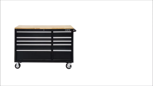 Tủ dụng cụ 10 ngăn kéo 132cm màu đen mờ mặt ván gỗ CSPS