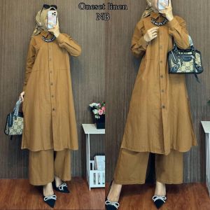 NEW YETTA SET WANITA DEWASA BAHAN POLOLINEN SETELAN WANITA VIRAL