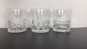 Whiskey Glass Creative Carved Pattern Glacier Glass Wine Glass Liquor On Ice Rock Cocktail Glass 280ml